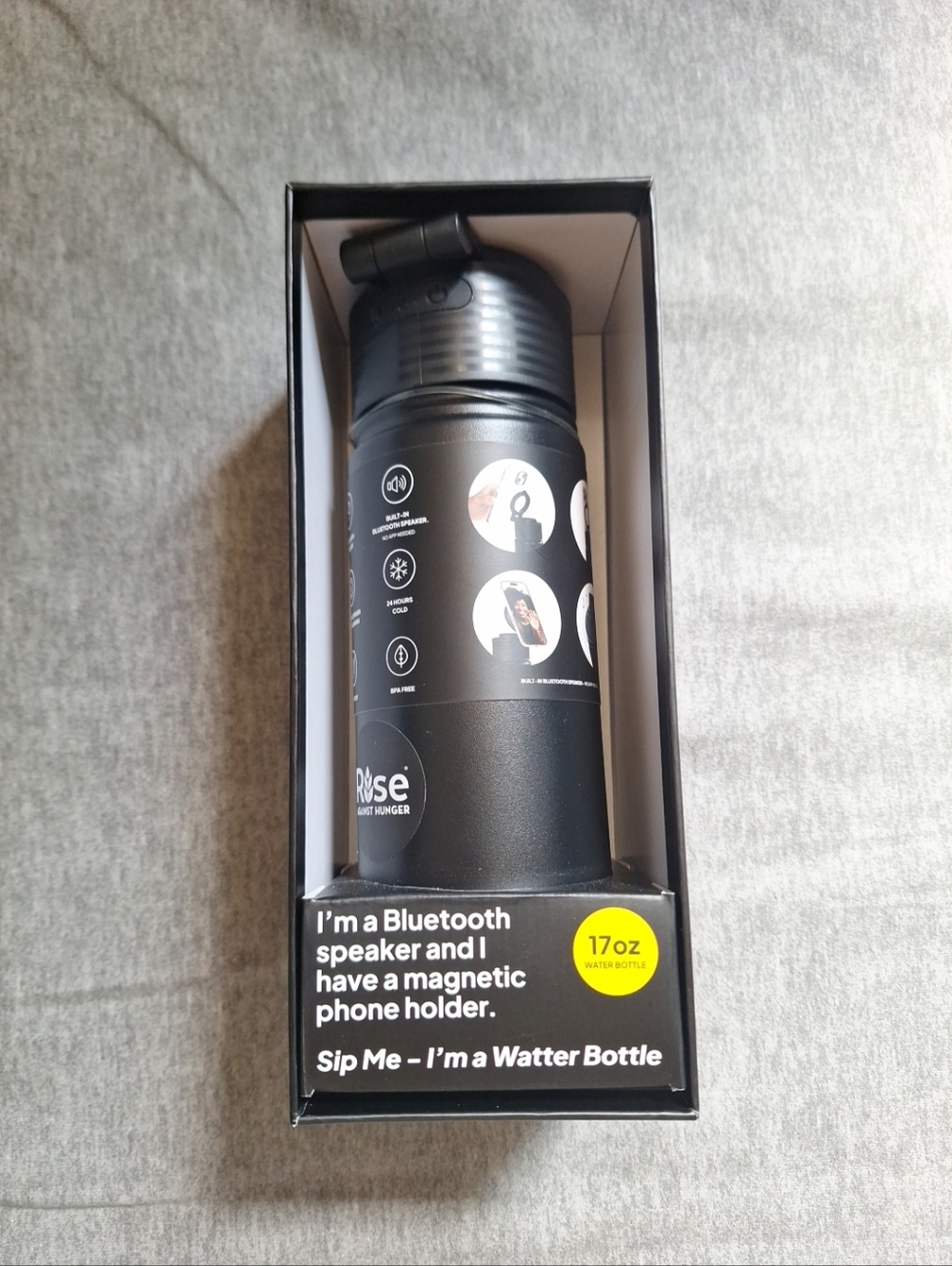 Stainless Steel   Water Bottle - Built-in Bluetooth Speaker